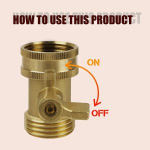 Twinkle Star Water Hose Shut Off Valve, 2 Pack Heavy Duty 3/4 Inch Solid Brass Garden Hose Connector, TWIS3003