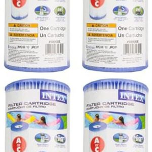 Intex Type A Easy Set Above Ground Pool Replacment Filter Cartridge (4 Pack)