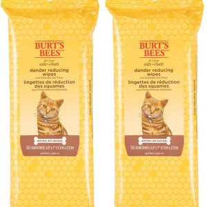 Burt’s Bees for Cats Natural Dander Reducing Wipes | Kitten and Cat Wipes for Grooming | Cruelty Free, Sulfate & Paraben Free, pH Balanced for Cats – Made in USA – 2 Pack