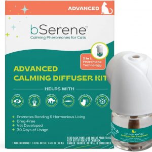 Advanced Pheromone Calming Solution for Cats 30-Day Starter Kit: Plug-in Diffuser + Refill Helps Reduce Hiding, Scratching, Stress, Spraying for Single & Multi-cat Homes Promotes Bonding