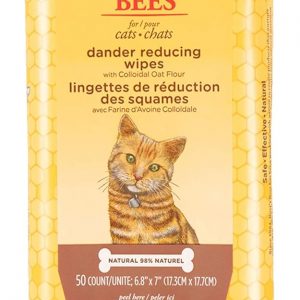 Burt’s Bees for Cats Natural Dander Reducing Wipes | Kitten and Cat Wipes for Grooming | Cruelty Free, Sulfate & Paraben Free, pH Balanced for Cats – Made in USA – 2 Pack