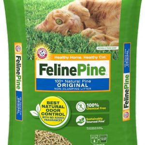 Feline Pine Original Cat Litter 40LB, Blacks & Grays (643004)